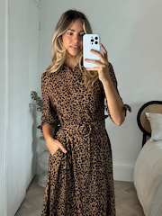 Leopard - С ремнем платье-рубашка Style Cheat Daphne - Image 4 of 4