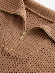 Camel Funnel Neck Knitted Tank - Image 10 of 10