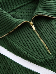 Green Funnel Neck Knitted Tank - Image 8 of 9