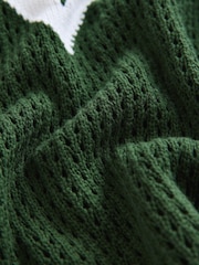 Green Funnel Neck Knitted Tank - Image 9 of 9