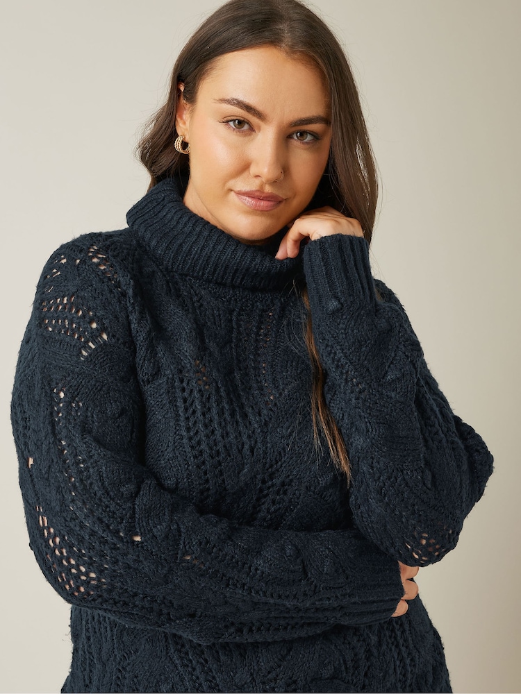Evans Roll Neck Stitch Detail Jumper - Image 1 of 4 Evans Roll Neck Stitch Detail Jumper - Image 1 of 4