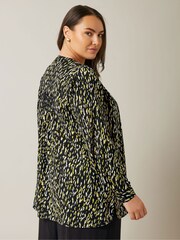 Evans Pintuck Longline Black Blouse - Image 4 of 4