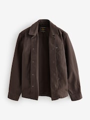 Brown Canvas Shacket 100% Cotton Overshirt - Image 7 of 7