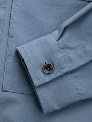 Blue Canvas Shacket 100% Cotton Overshirt - Image 10 of 11
