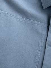 Blue Canvas Shacket 100% Cotton Overshirt - Image 11 of 11
