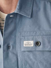 Blue Canvas Shacket 100% Cotton Overshirt - Image 4 of 11