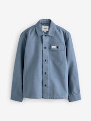 Blue Canvas Shacket 100% Cotton Overshirt - Image 5 of 11
