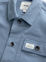 Blue Canvas Shacket 100% Cotton Overshirt - Image 7 of 11