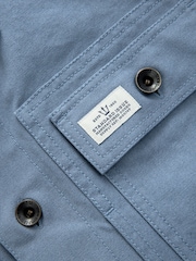 Blue Canvas Shacket 100% Cotton Overshirt - Image 8 of 11