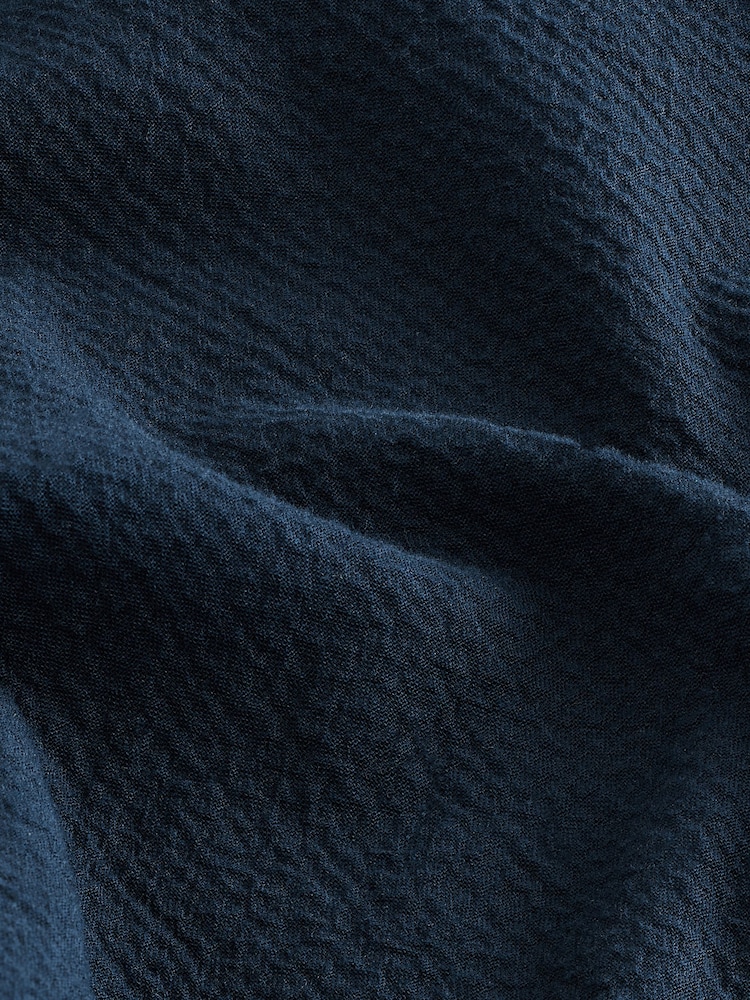 Темно-синий - 100% Cotton Seersucker Куртка-сорочка Overshirt - Image 8 of 9