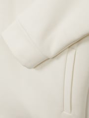 Reiss Off White Sutton Cotton-Blend Fleeceback-Jersey Zipped Hoodie - Image 5 of 5