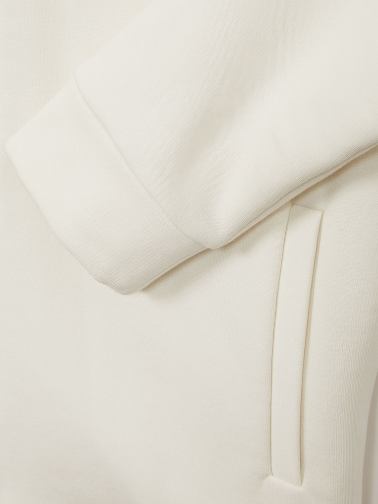 Reiss Off White Sutton Cotton-Blend Fleeceback-Jersey Zipped Hoodie - Image 5 of 5