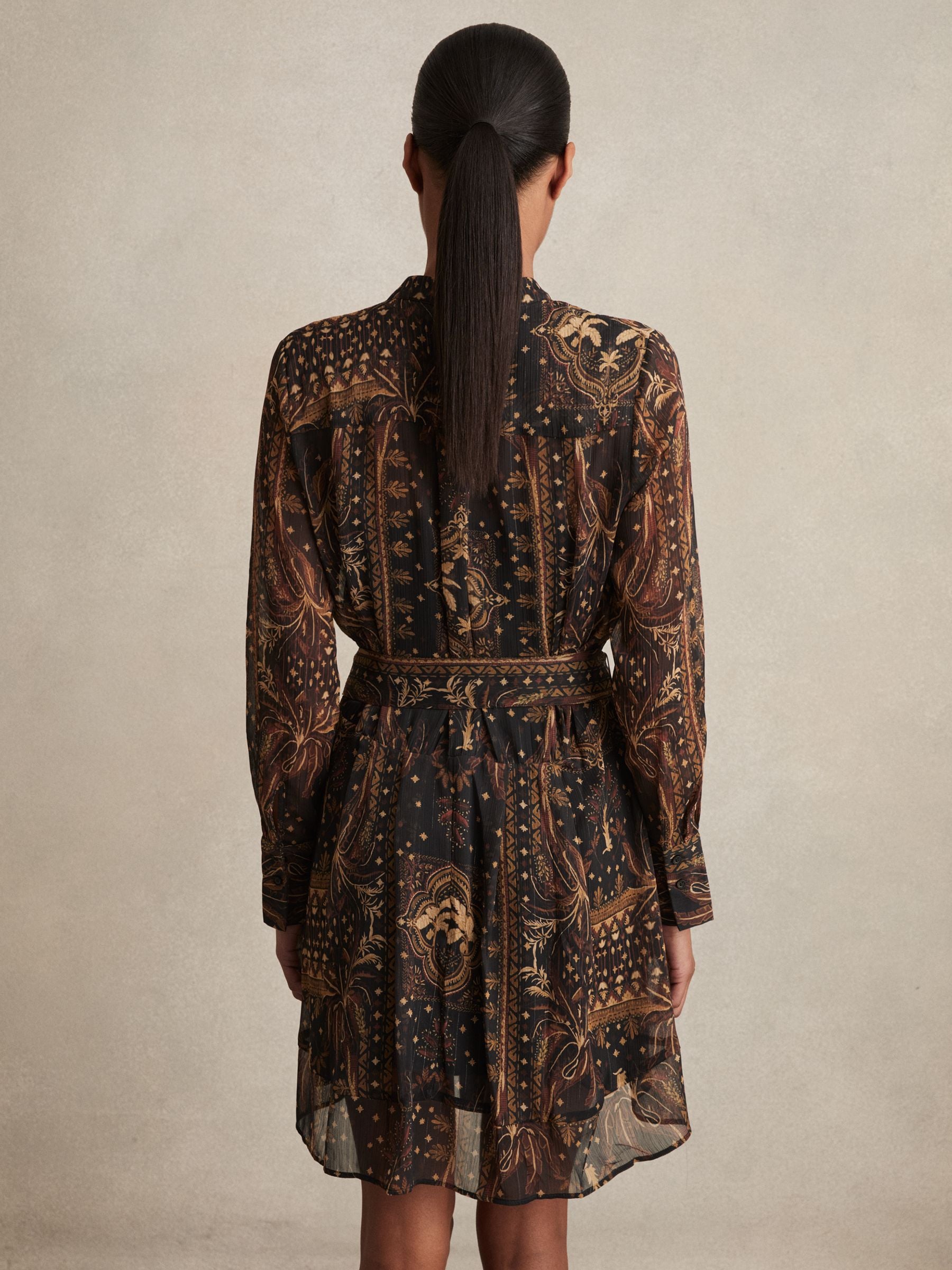 【海外限定】REISSワンピース☆Navy Oe Rory Botanical-Print Ch Buy Reiss Navy Oe Rory Botanical-Print Chiffon Mini Dress