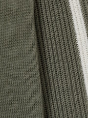Reiss Sage/White Carnellis 9-13 yrs Zipped Funnel-Neck Jumper with Wool and Cotton - Image 4 of 4