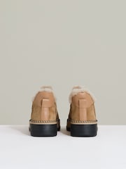 Reiss Tan Sylvie Shearling-Lined Suede Ankle Boots - Image 5 of 5