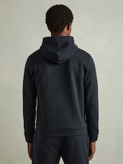 Reiss Navy Sutton Cotton-Blend Fleeceback-Jersey Zipped Hoodie - Image 5 of 6