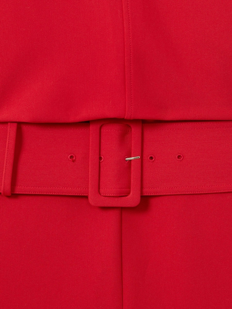 Reiss Red June Wide Leg Belted Jumpsuit - Image 7 of 7