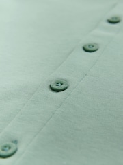 Mint Green Interlock Short Sleeves Colar 100% Cotton Shirt And Shorts - Image 4 of 4