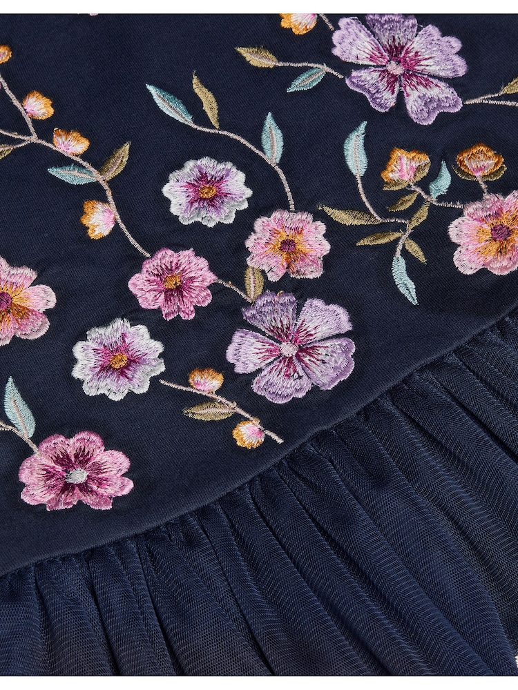 Monsoon Blue 2-in-1 Floral Embroidered Dress - Image 5 of 5 Monsoon Blue 2-in-1 Floral Embroidered Dress - Image 5 of 5
