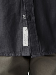 Black Cotton Tencel Blend Long Sleeve Shirt - Image 5 of 8