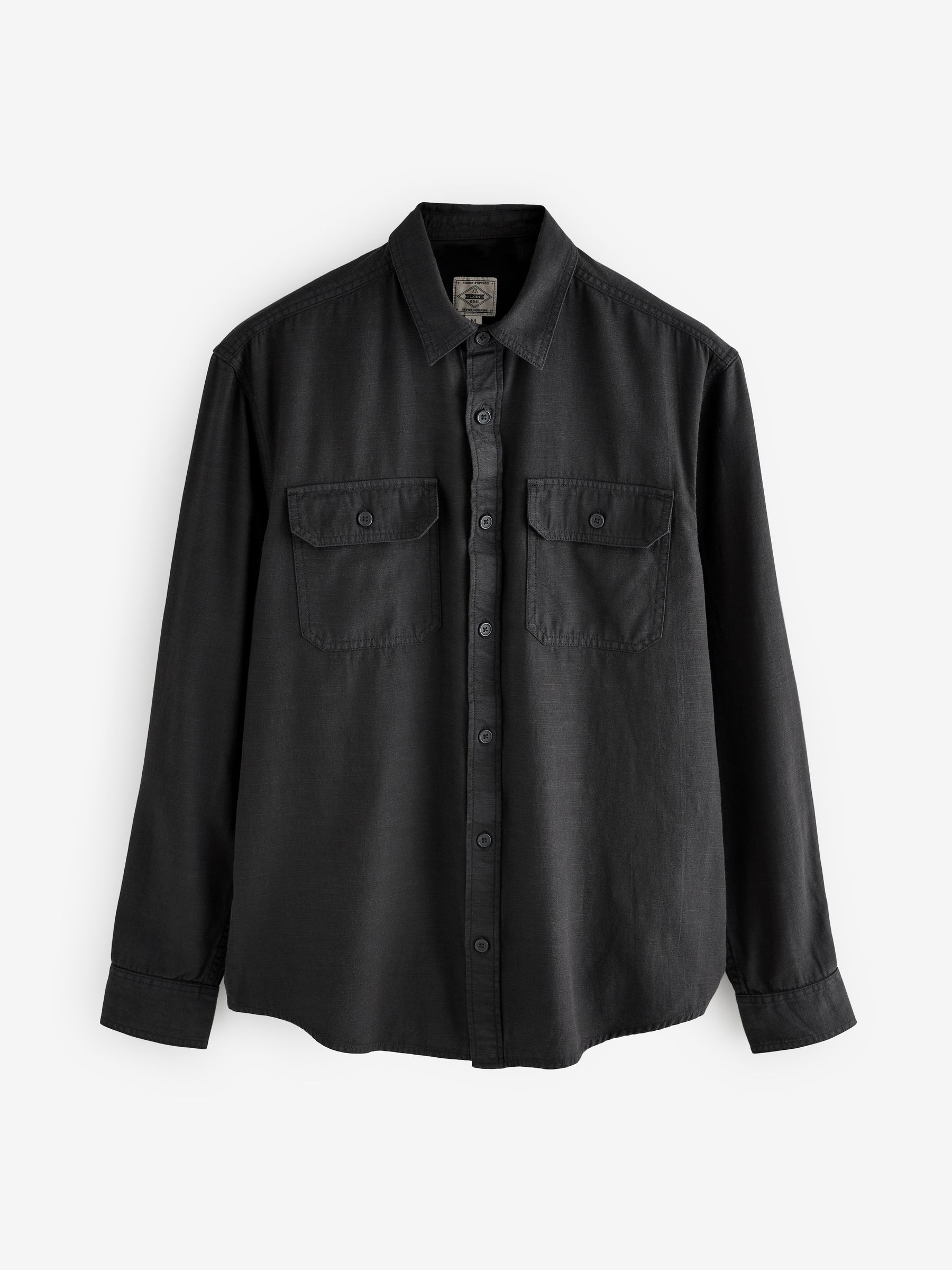 Buy Black Cotton Tencel Blend Long Sleeve Shirt from Next USA