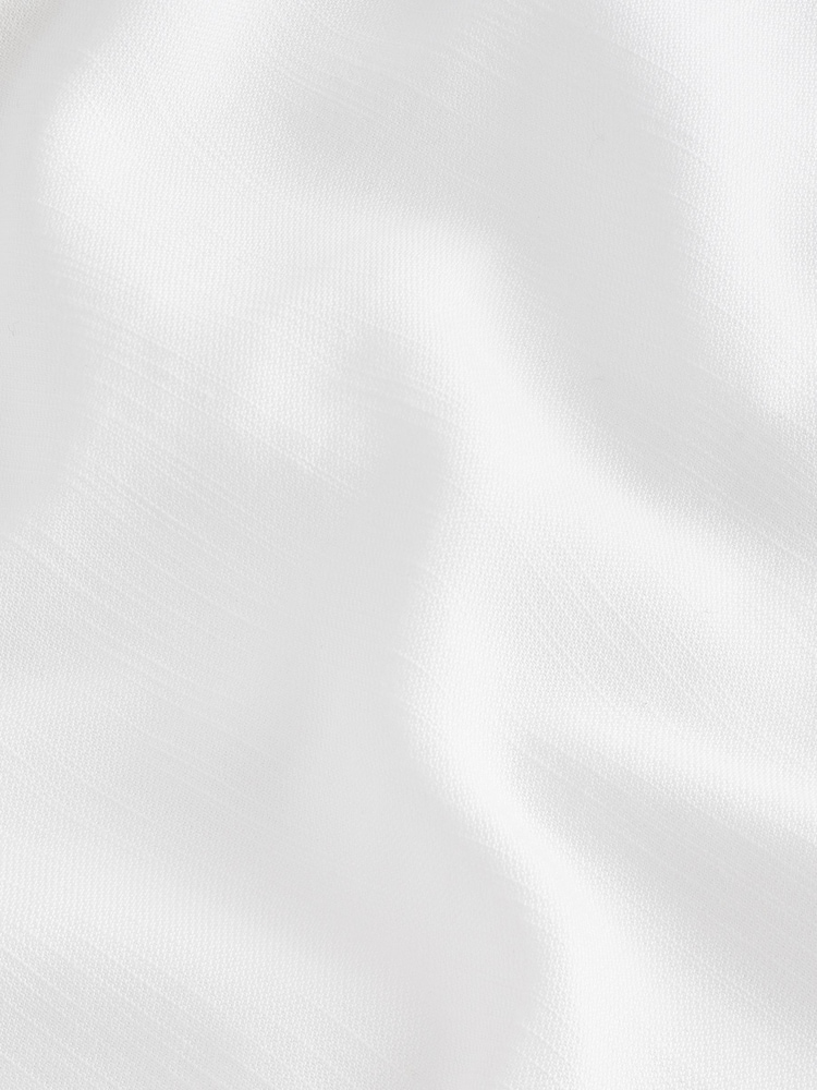 White Cotton Tencel Blend Long Sleeve Shirt - Image 7 of 7
