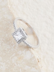 Sterling Silver Halo Ring - Image 2 of 3