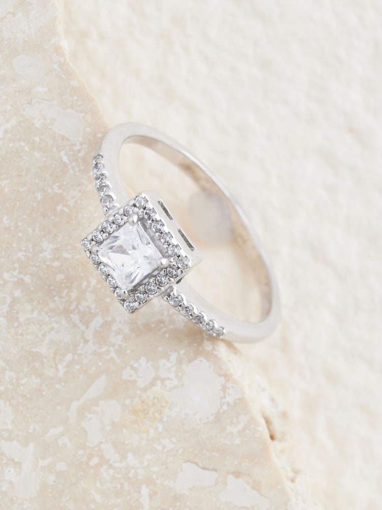Sterling Silver Halo Ring - Image 2 of 3