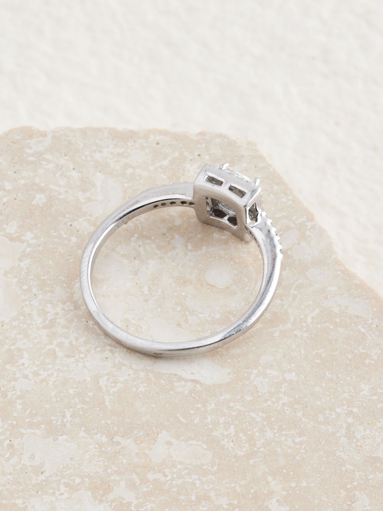 Sterling Silver Halo Ring - Image 3 of 3
