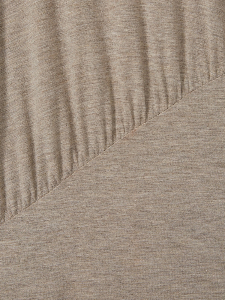 Reiss Neutral Ana Marled Asymmetric Ruched Top - Image 6 of 6