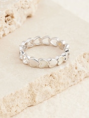 Sterling Silver Mother Of Pearl Heart Ring - Image 1 of 3