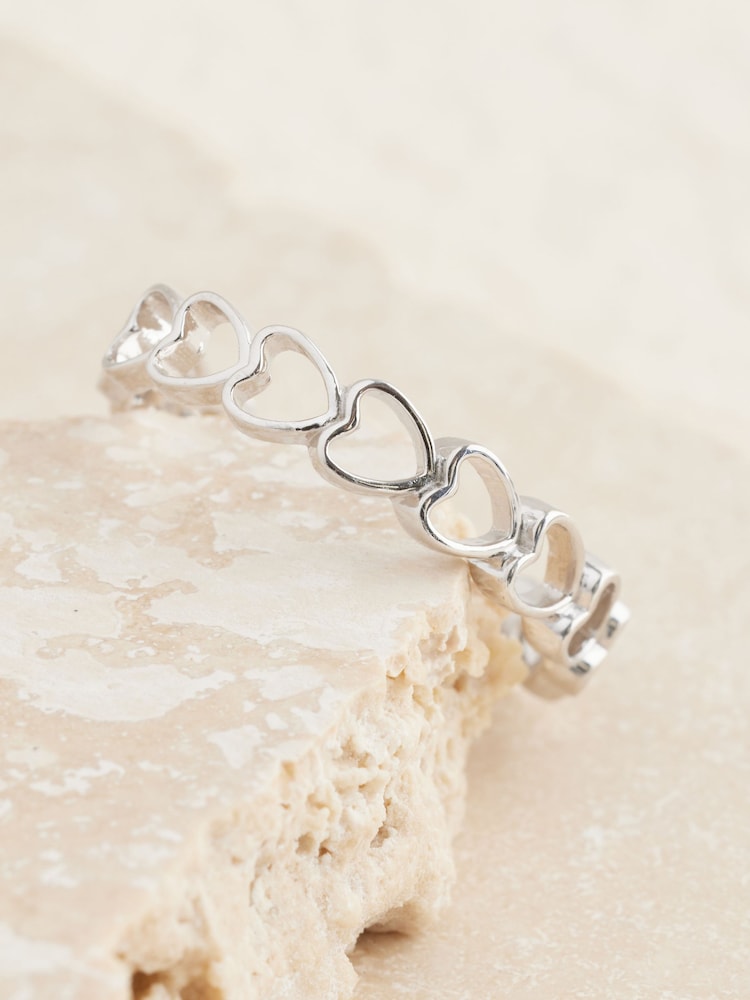 Sterling Silver Mother Of Pearl Heart Ring - Image 3 of 3 Sterling Silver Mother Of Pearl Heart Ring - Image 3 of 3