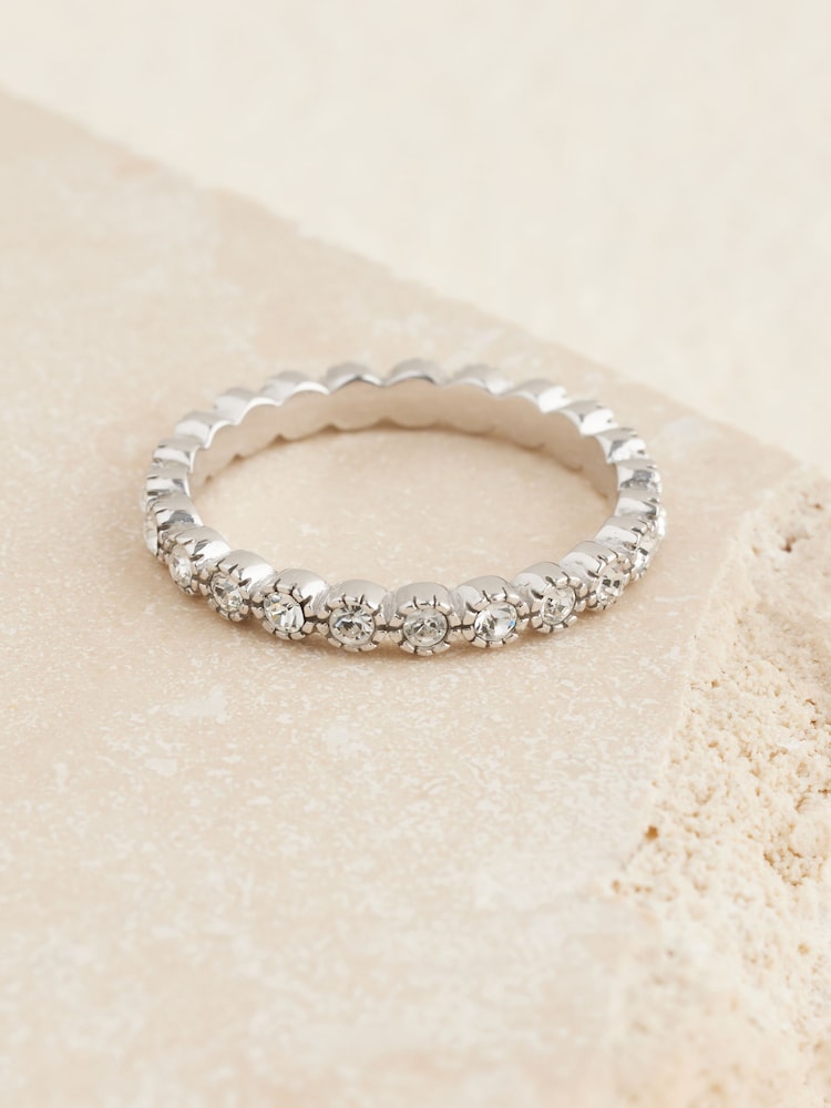 Sterling Silver Sparkle Band Ring - Image 1 of 3