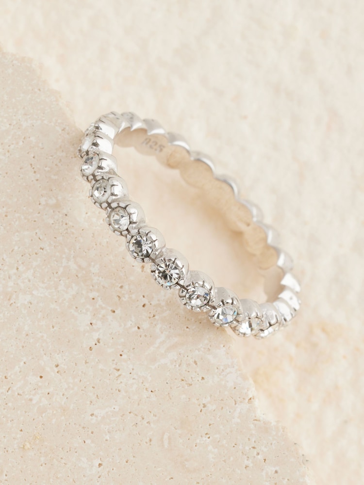 Sterling Silver Sparkle Band Ring - Image 2 of 3