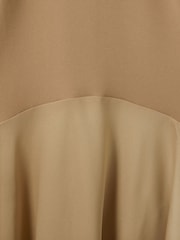 Песочный - Florere Hybrid Knit-Satin Midi Dress - Image 6 of 6