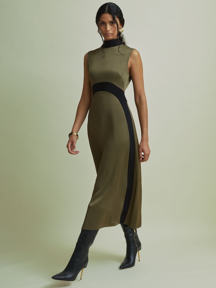 Florere Colourblock Hybrid Knit Midi Dress - Image 1 of 5