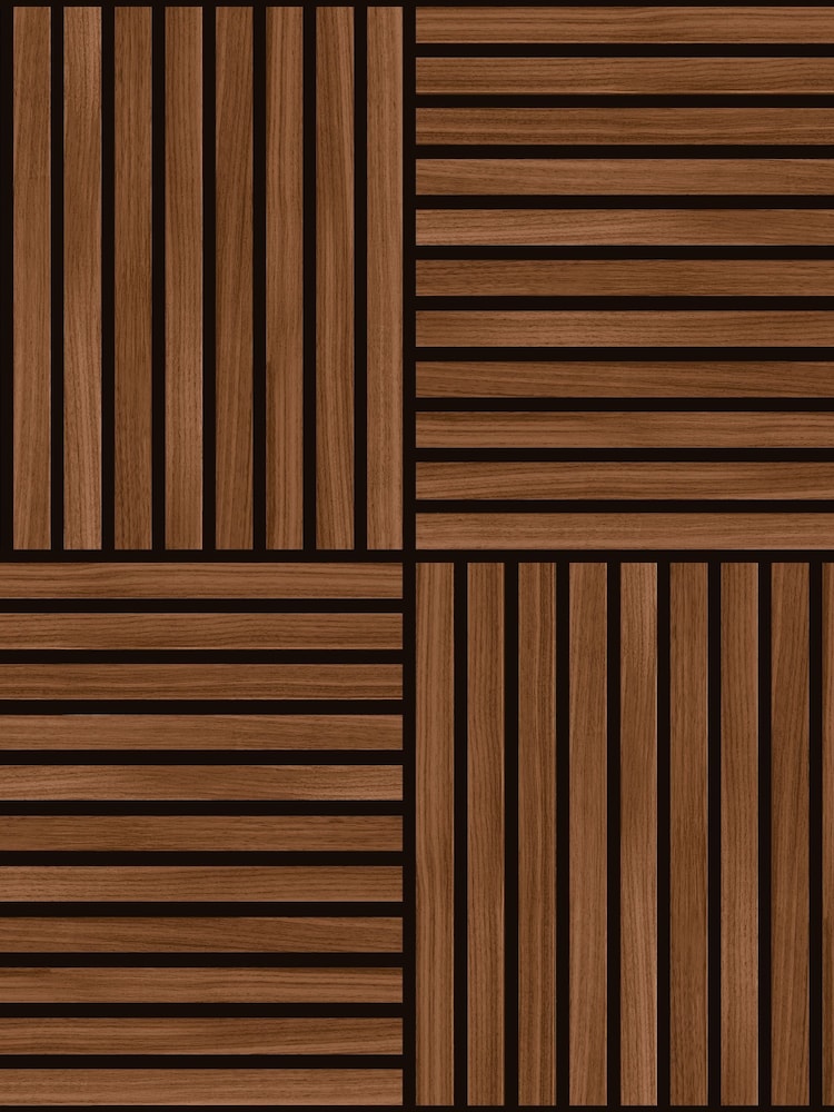 Hoopla Walls Walnut Square Slat Wallpaper - Image 2 of 2