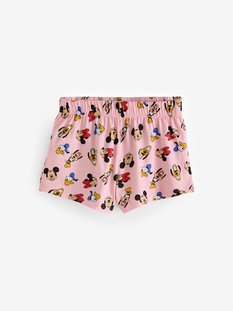 Character Pink Disney Mickey Mouse Short 100% Cotton Pyjamas - Image 3 of 5