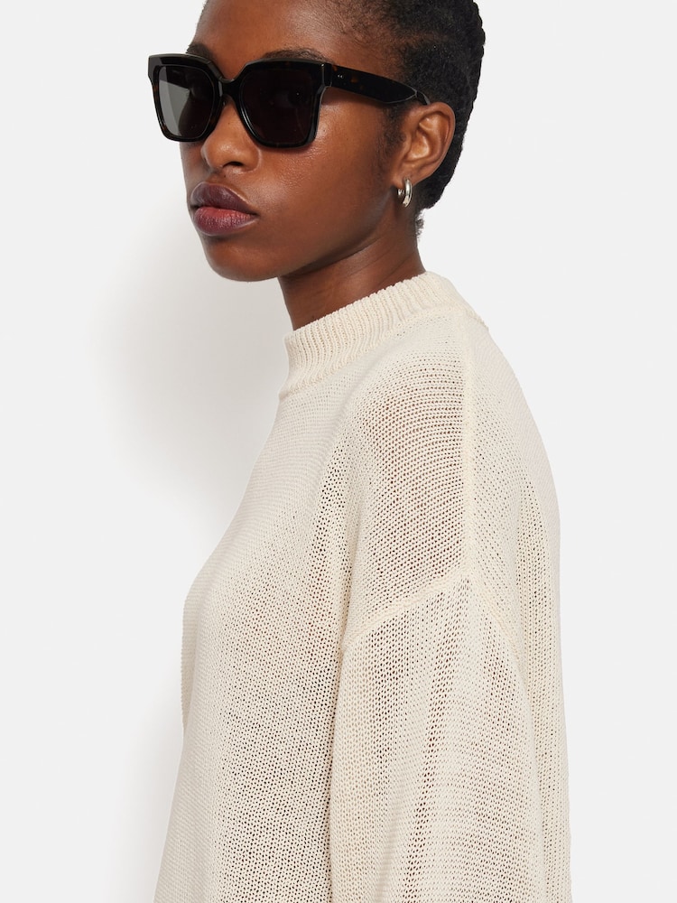 Jigsaw Cream Corded Cotton Blend Jumper - Image 2 of 6
