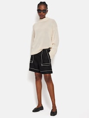 Jigsaw Cream Corded Cotton Blend Jumper - Image 3 of 6