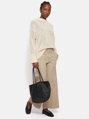 Jigsaw Cream Corded Cotton Blend Jumper - Image 6 of 6