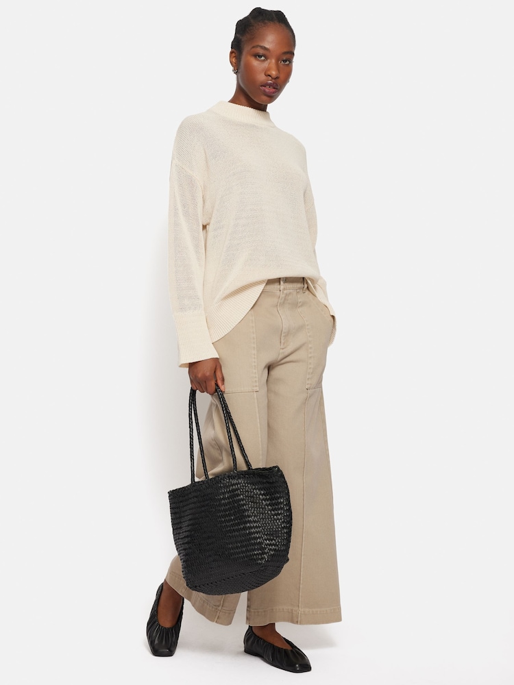 Jigsaw Cream Corded Cotton Blend Jumper - Image 6 of 6