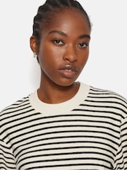 Jigsaw Blue Stripe Textured T-Shirt - Image 2 of 7