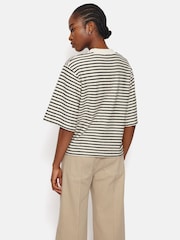 Jigsaw Blue Stripe Textured T-Shirt - Image 5 of 7