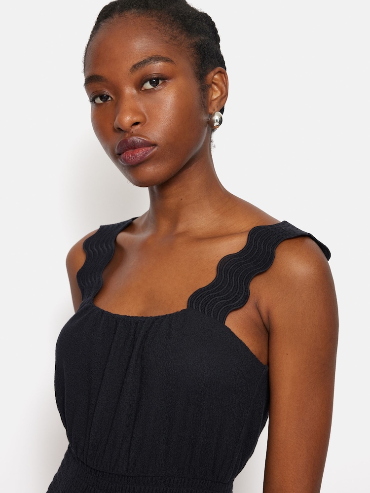 Jigsaw Blue Ric Rac Shirred Dress - Image 2 of 6