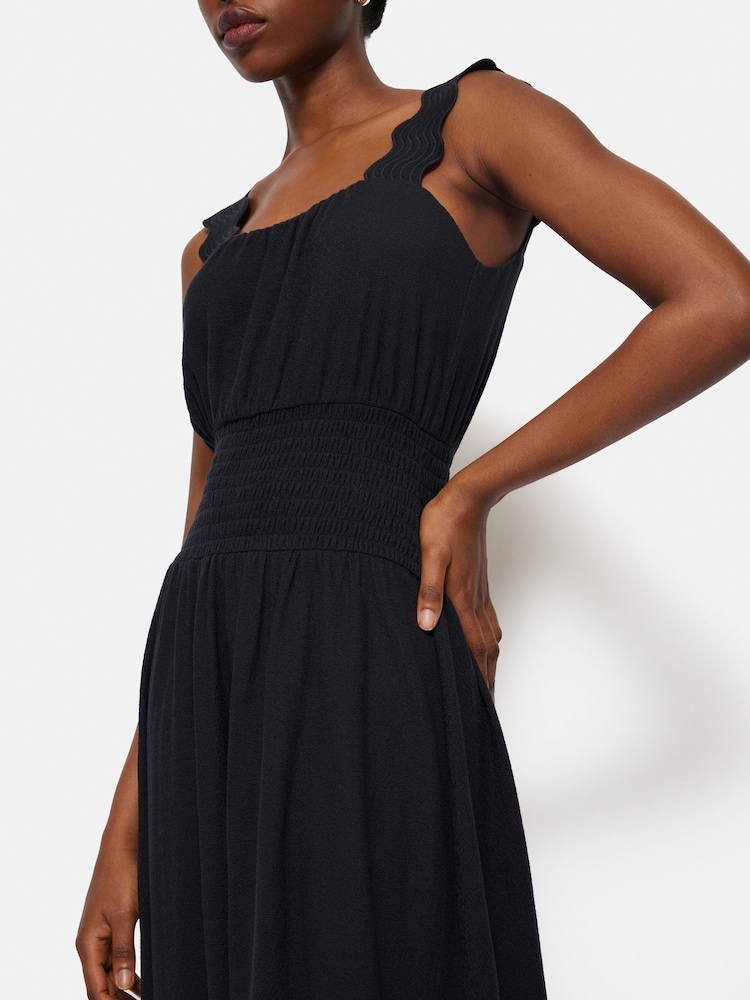 Jigsaw Blue Ric Rac Shirred Dress - Image 3 of 6