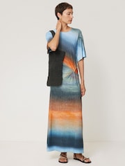 Jigsaw Blue Glazed Abstract Twist Dress - Image 4 of 6
