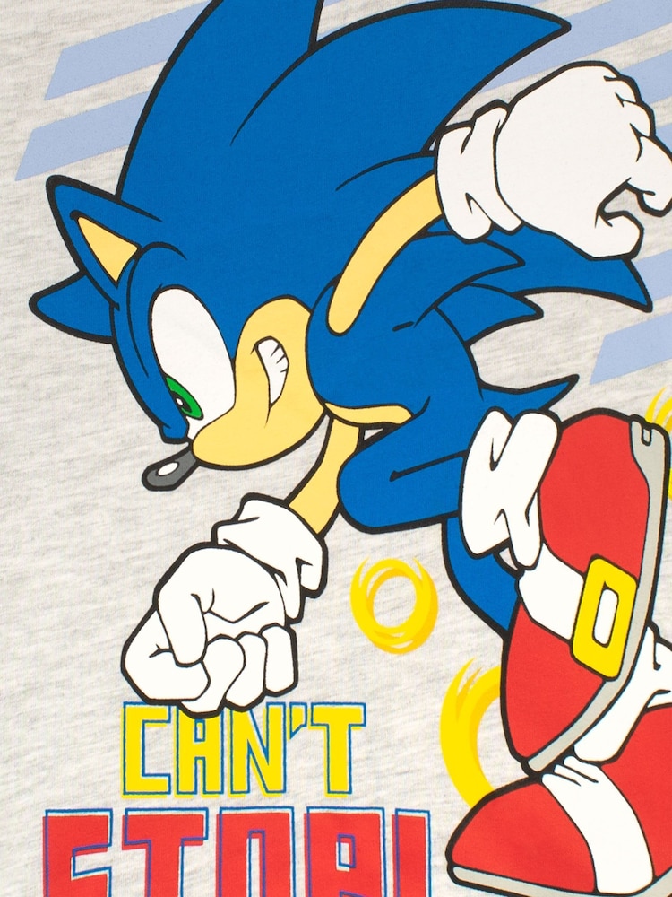Character Blue Sonic The Hedgehog 100% Cotton Short Pyjamas - Image 4 of 4