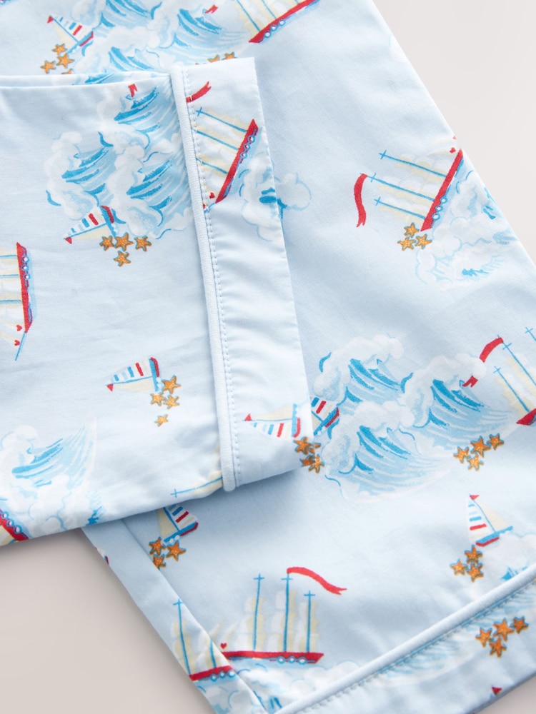 أزرق/أبيض - حزمة من بيجامة بطبعة قارب من Cath Kidson - طقم بيجامة من القطن 100% مزود بأزرار كاملة - صورة 4 من 4 أزرق/أبيض - حزمة من بيجامة بطبعة قارب من Cath Kidson - طقم بيجامة من القطن 100% مزود بأزرار كاملة - صورة 4 من 4