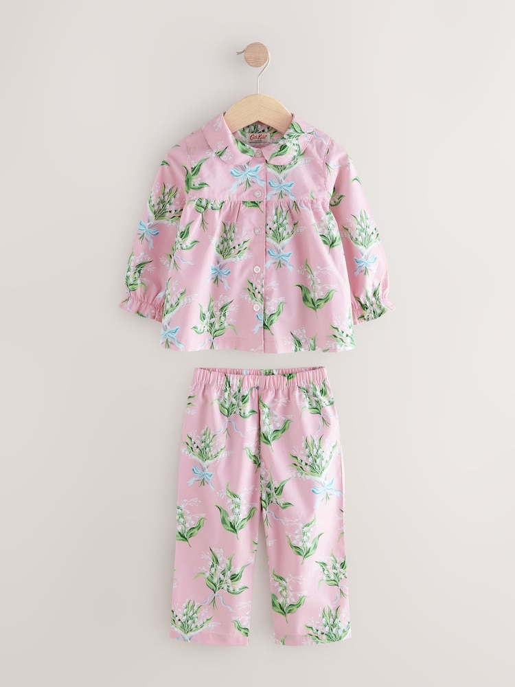 Rosa - Pacote 1 de pijamas de tecido Cath Kidston com botões - Imagem 1 de 4